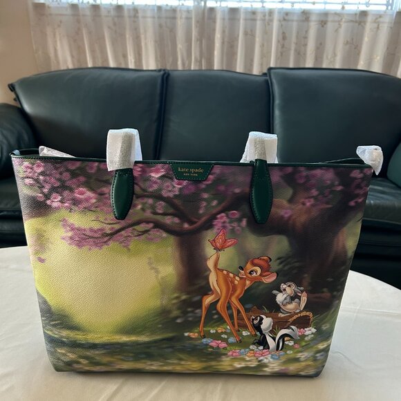 トートバッグ Disney X Kate Spade New York Bambi Sutton Medium Tote KATE SPADE X DISNEY BAMBI SUTTON MEDIUM TOTE BAG with POUCH